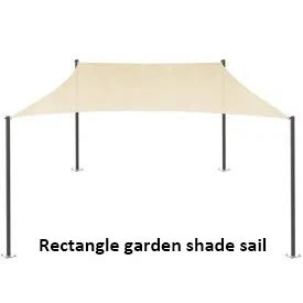 Vela de Sombra de Jardim Retangular